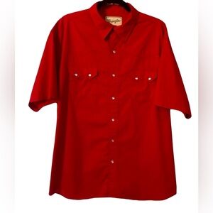 Wrangler Western Wear Pearl Snap Down short sleeve shirt XXL/XXG